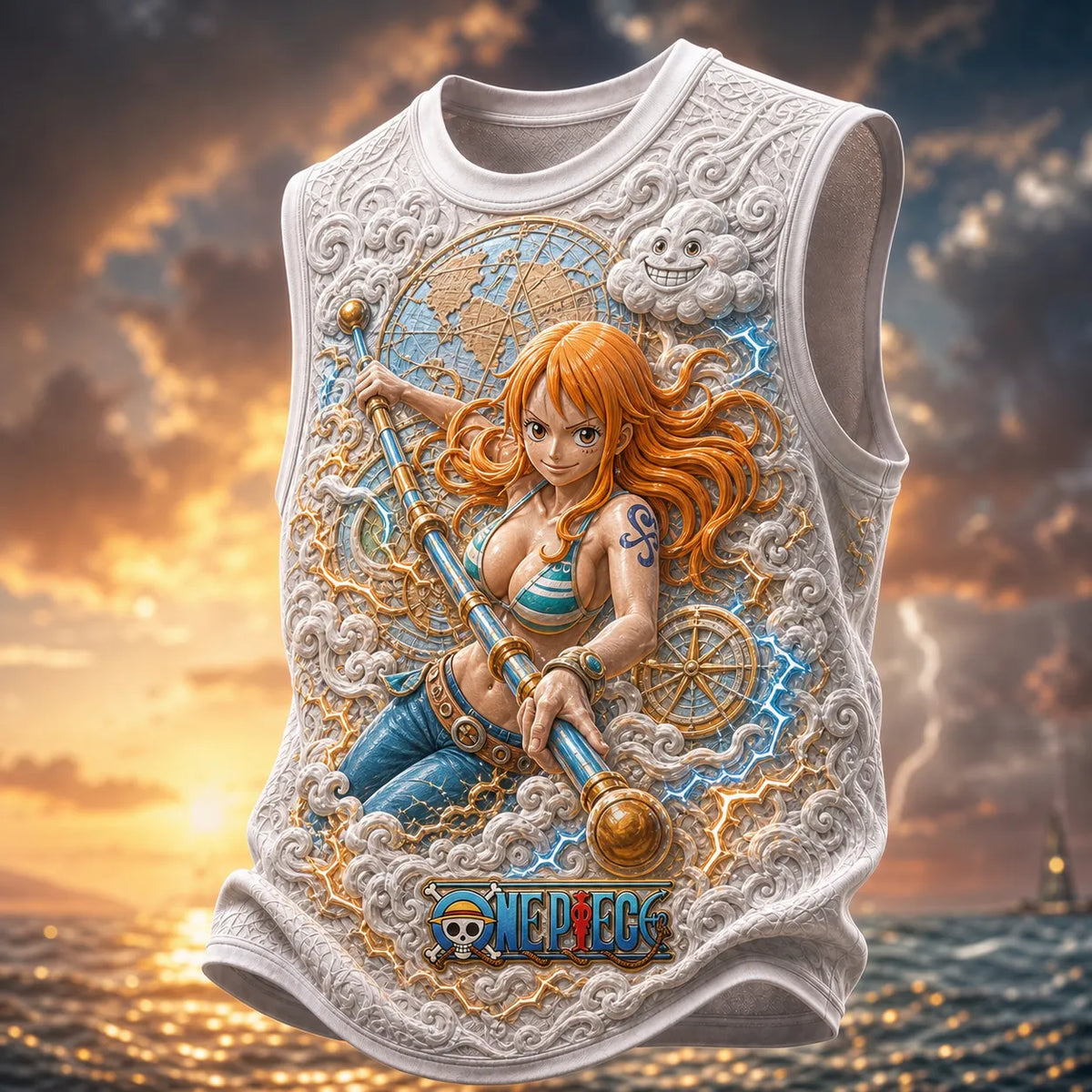 Pirate Crew Graphic Crew-Neck Tank Top