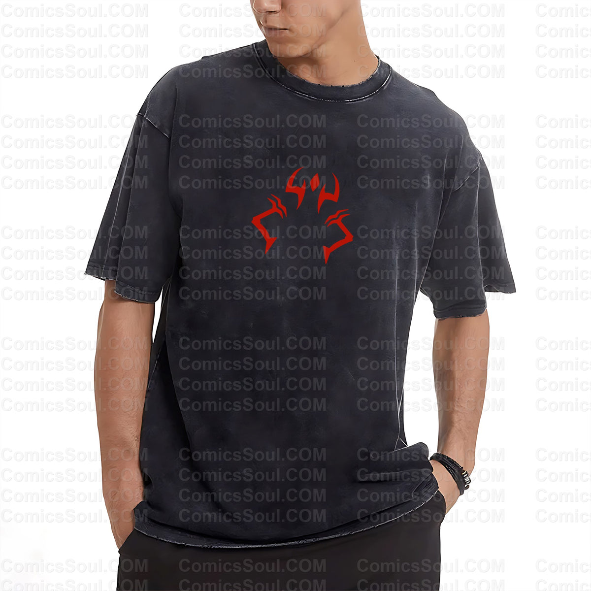 Vintage 3D Direct Inkjet Printed Washed Unisex T-Shirt