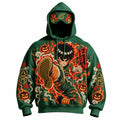 Halloween Anime-Print Hoodie