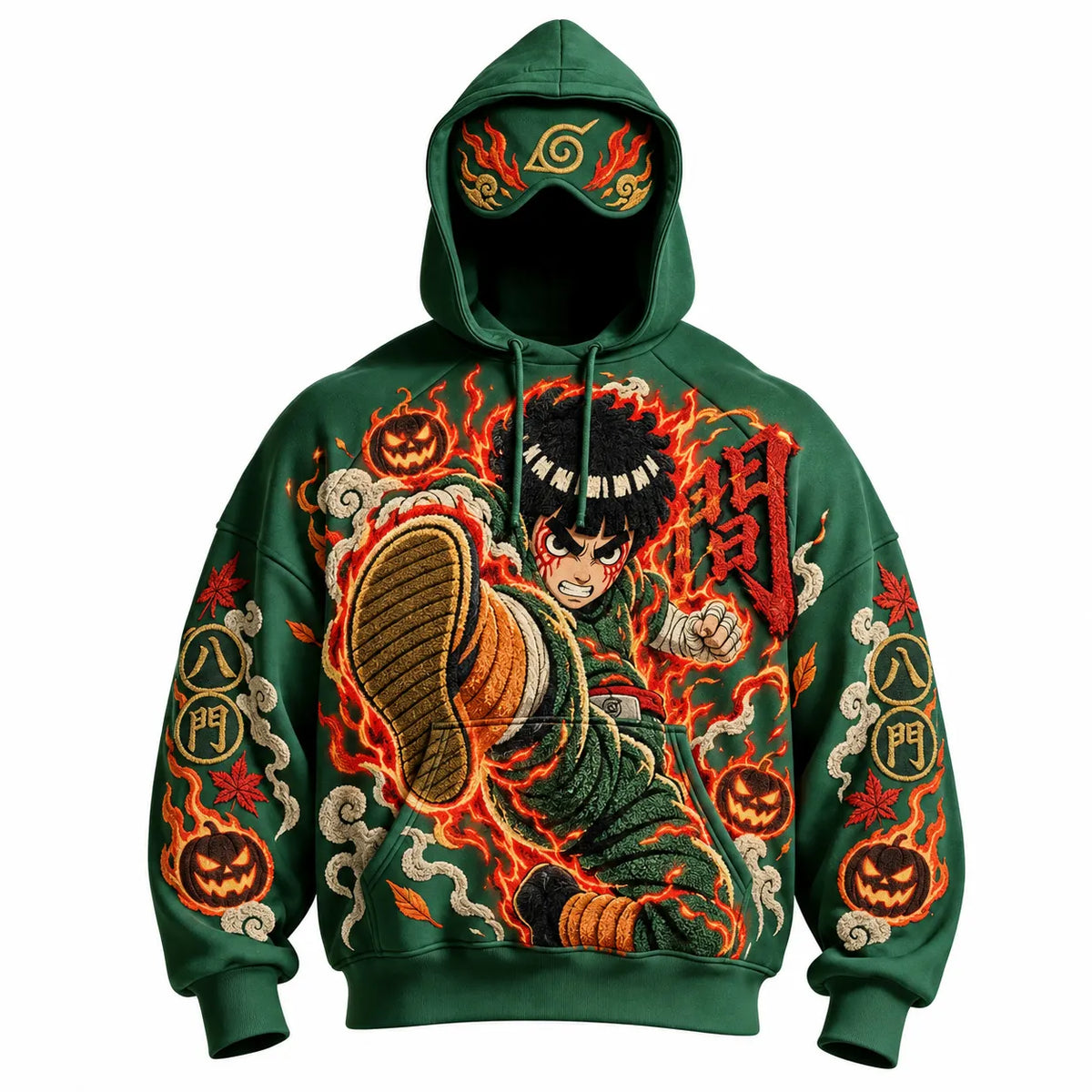 Halloween Anime-Print Hoodie