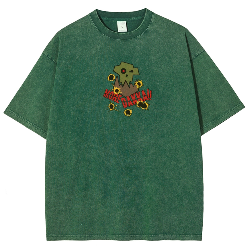 Vintage Casual Washed T-Shirt 丨WH40K