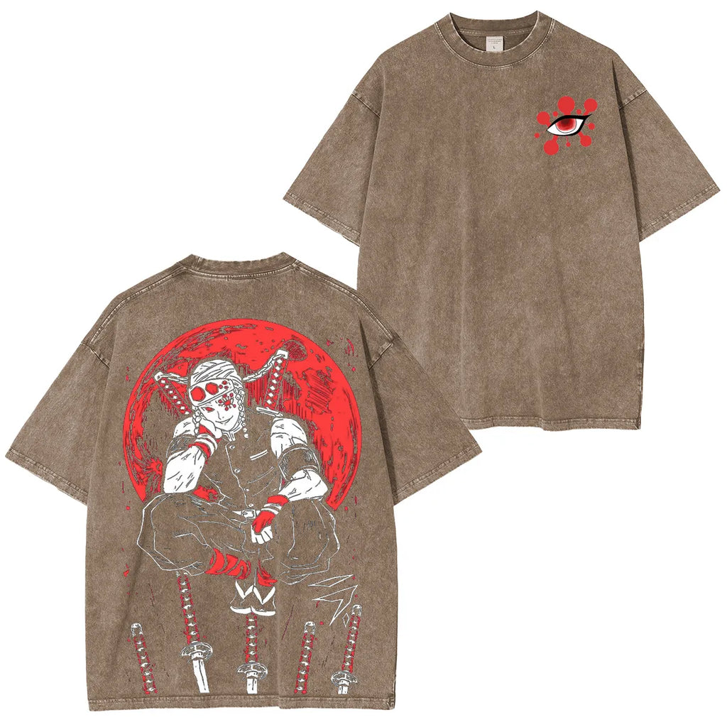 Tengen Uzui,KNY Anime Unisex Washed T-Shirt