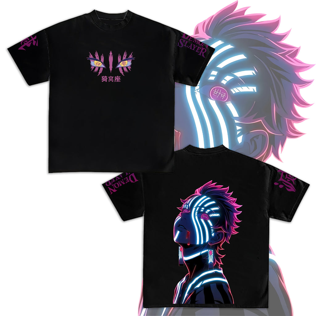 Unisex Anime Inspired Vintage Washed T-Shirt | KNY-Akaza