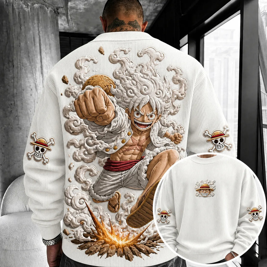 Unisex Anime-print Crewneck Sweatshirt