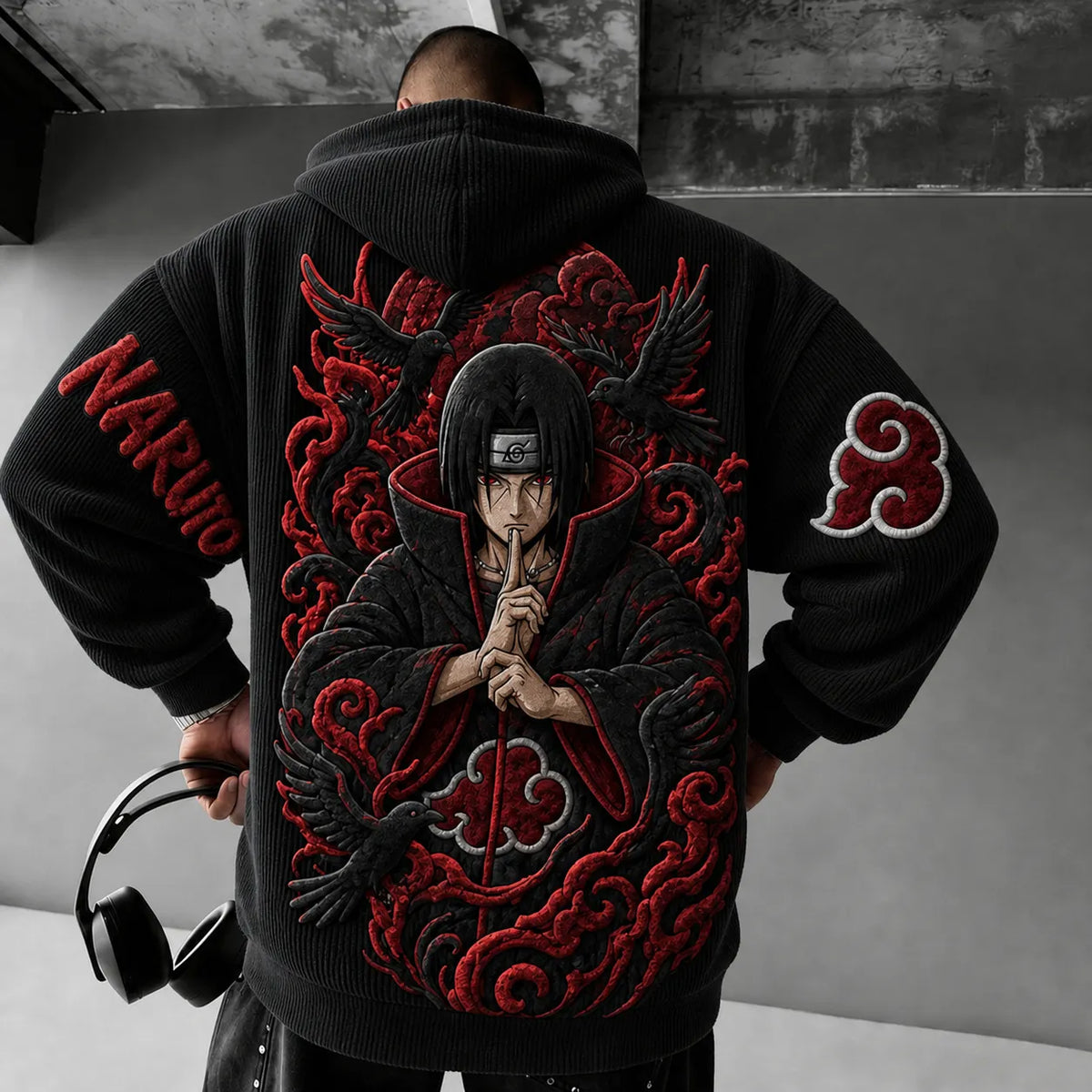 Unisex Anime-print Hoodie