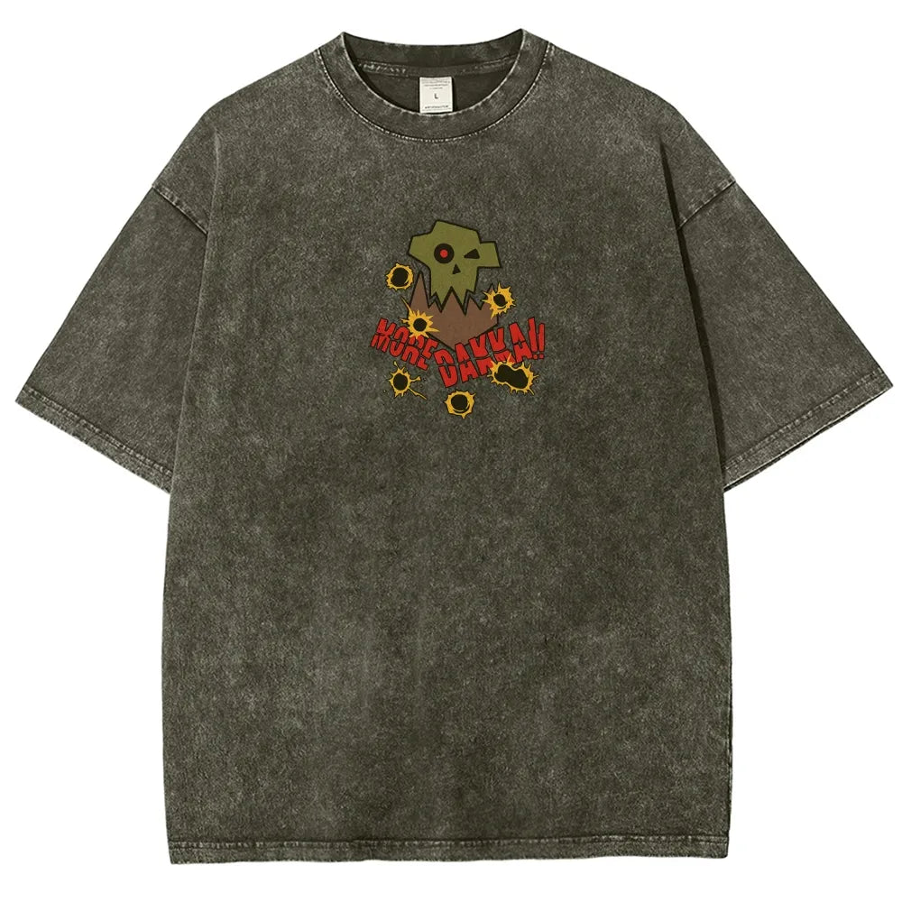 Vintage Casual Washed T-Shirt 丨WH40K