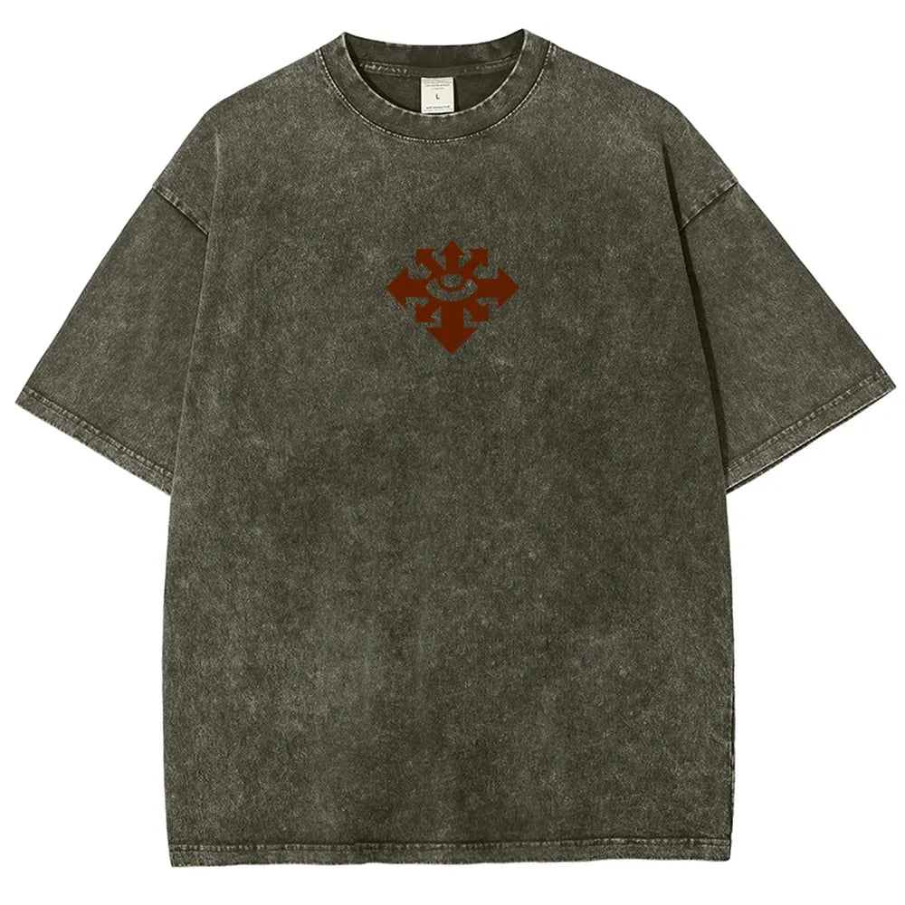Vintage Casual Washed T-Shirt 丨WH40K