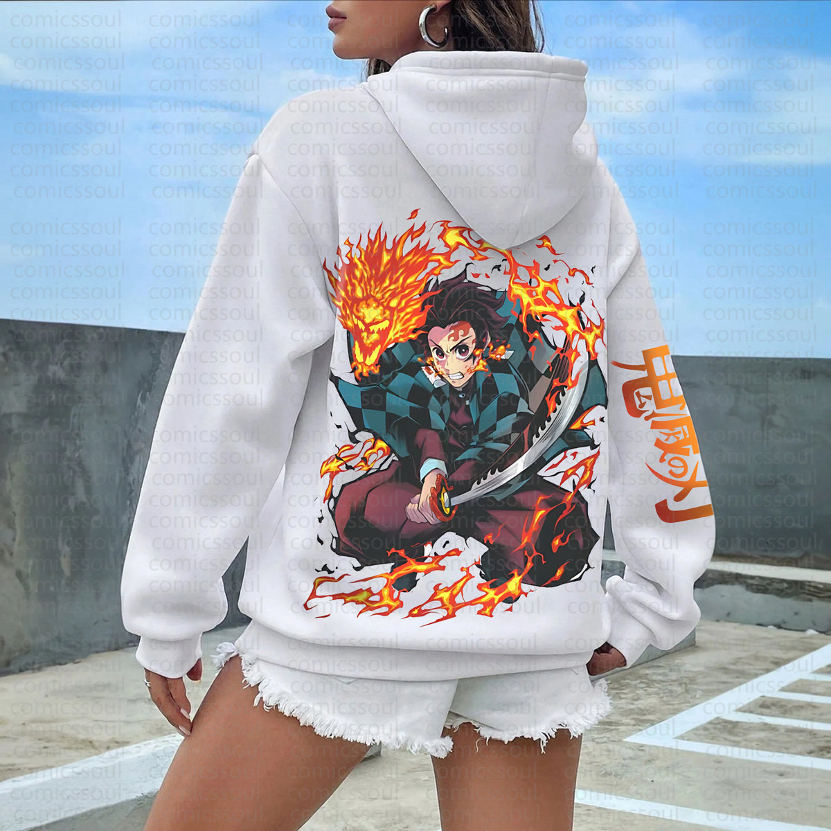 " Comicssoul " Anime Inspired Vintage Hoodie
