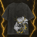 High-quality unisex anime graphic washed printed T-shirt| KNY