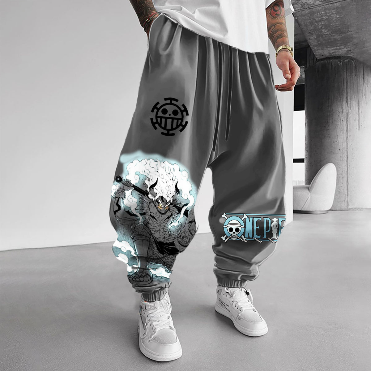 Unisex Anime Graphic Casual Print Oversized Regular Athletic Pants