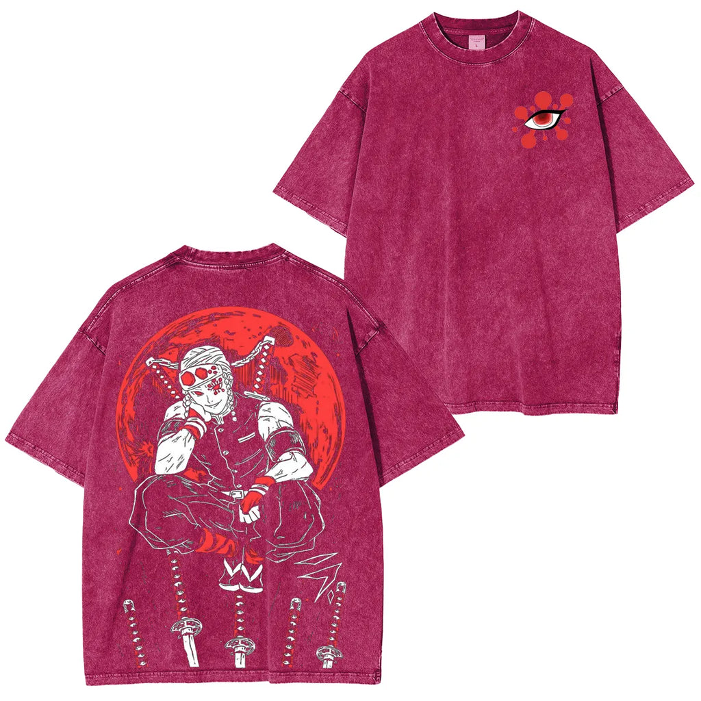 Tengen Uzui,KNY Anime Unisex Washed T-Shirt