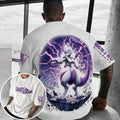 Unisex Anime-Style Retro Corduroy Oversized T-Shirt