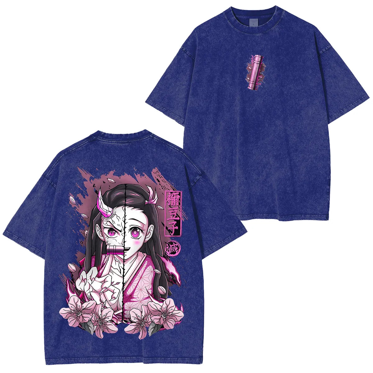 Nezuko Kamado, KNY Anime Unisex Washed T-Shirt
