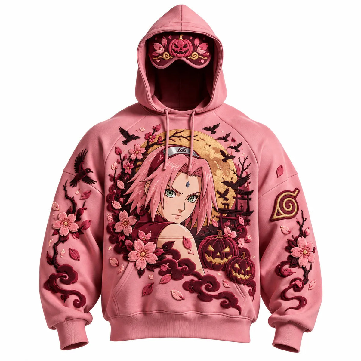 Halloween Anime-Print Hoodie
