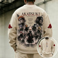 Unisex Retro Corduroy Sweatshirt In Anime Style