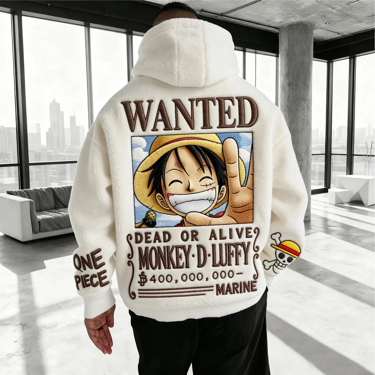 Color-blocked Plush Hoodie