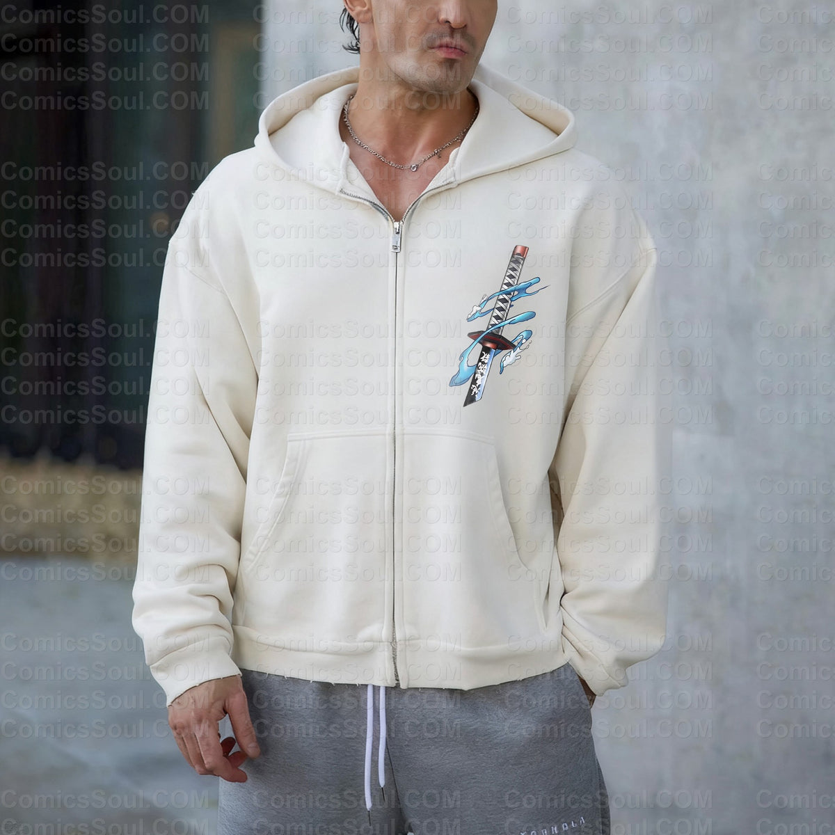 Unisex Graphic Streetwear Vintage Zipper Cardigan Plush Hoodie