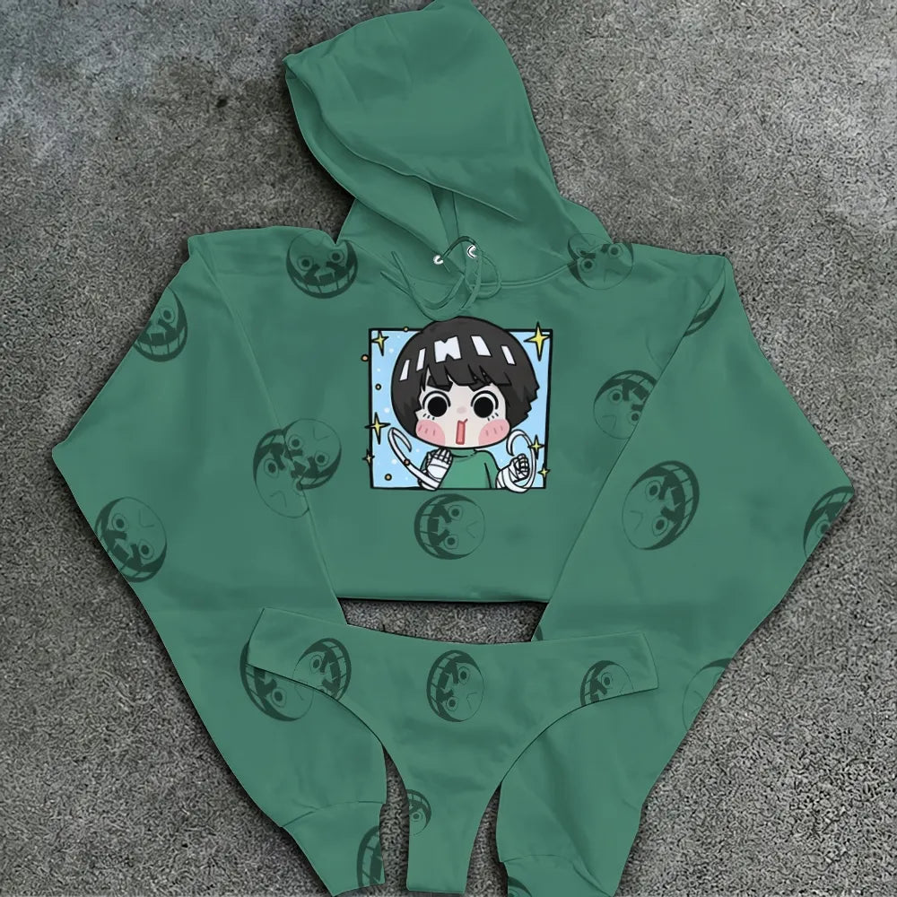 NARUTO Women's Hooded Thicken Suit Set | Anime Graphic