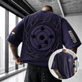 Unisex Anime-Style Retro Corduroy Oversized T-Shirt
