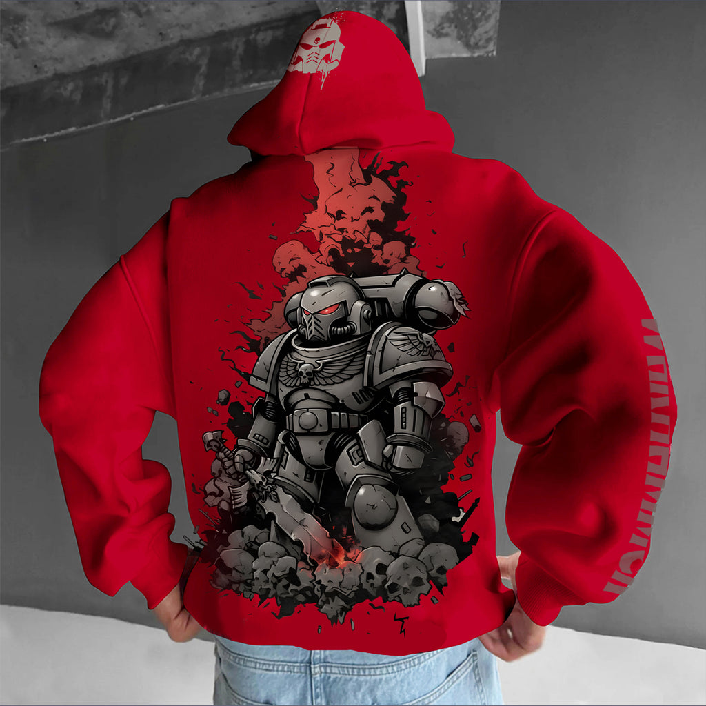 Unisex Game Graphic Streetwear Vintage Hoodie丨WH40K