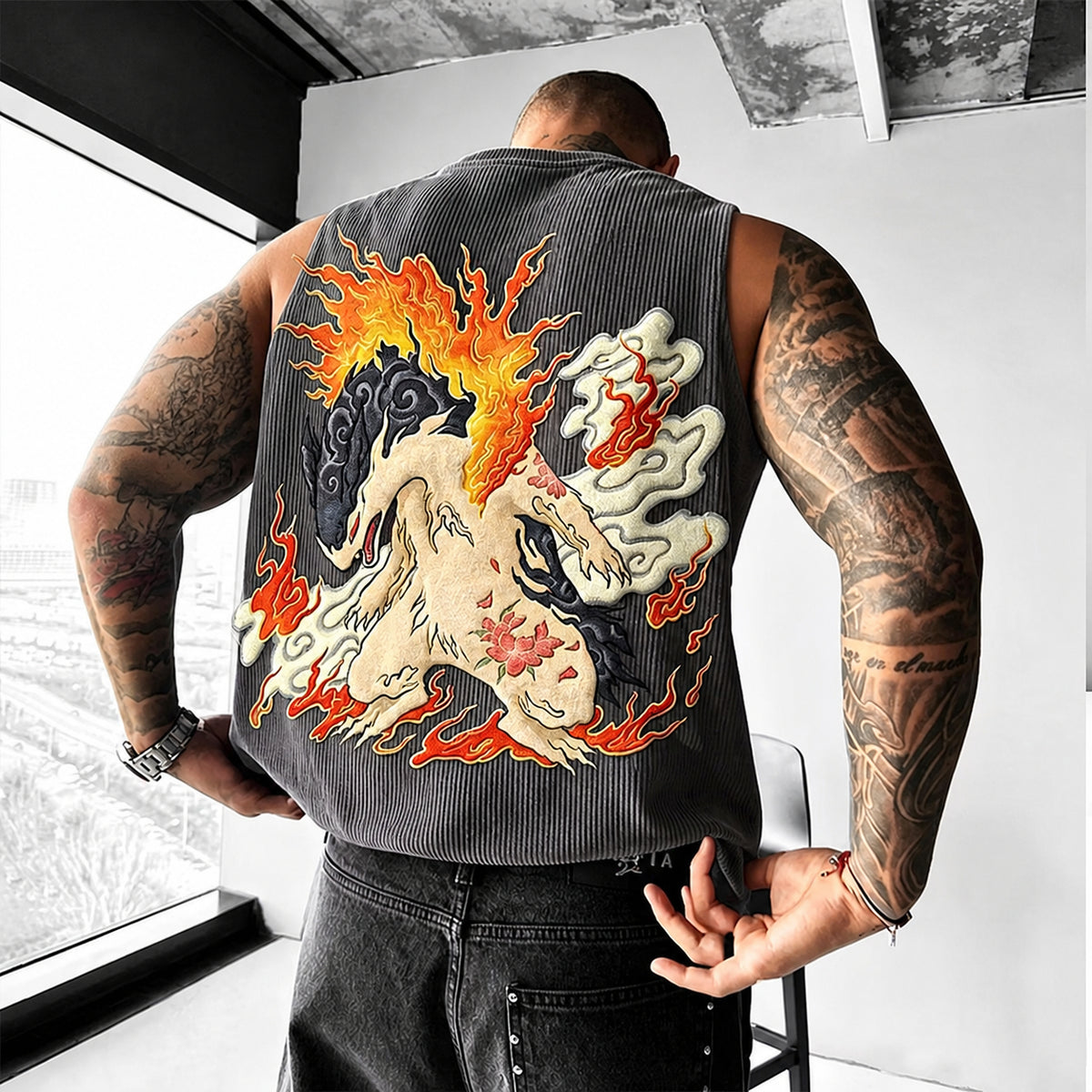 Unisex Anime-print Tank Top