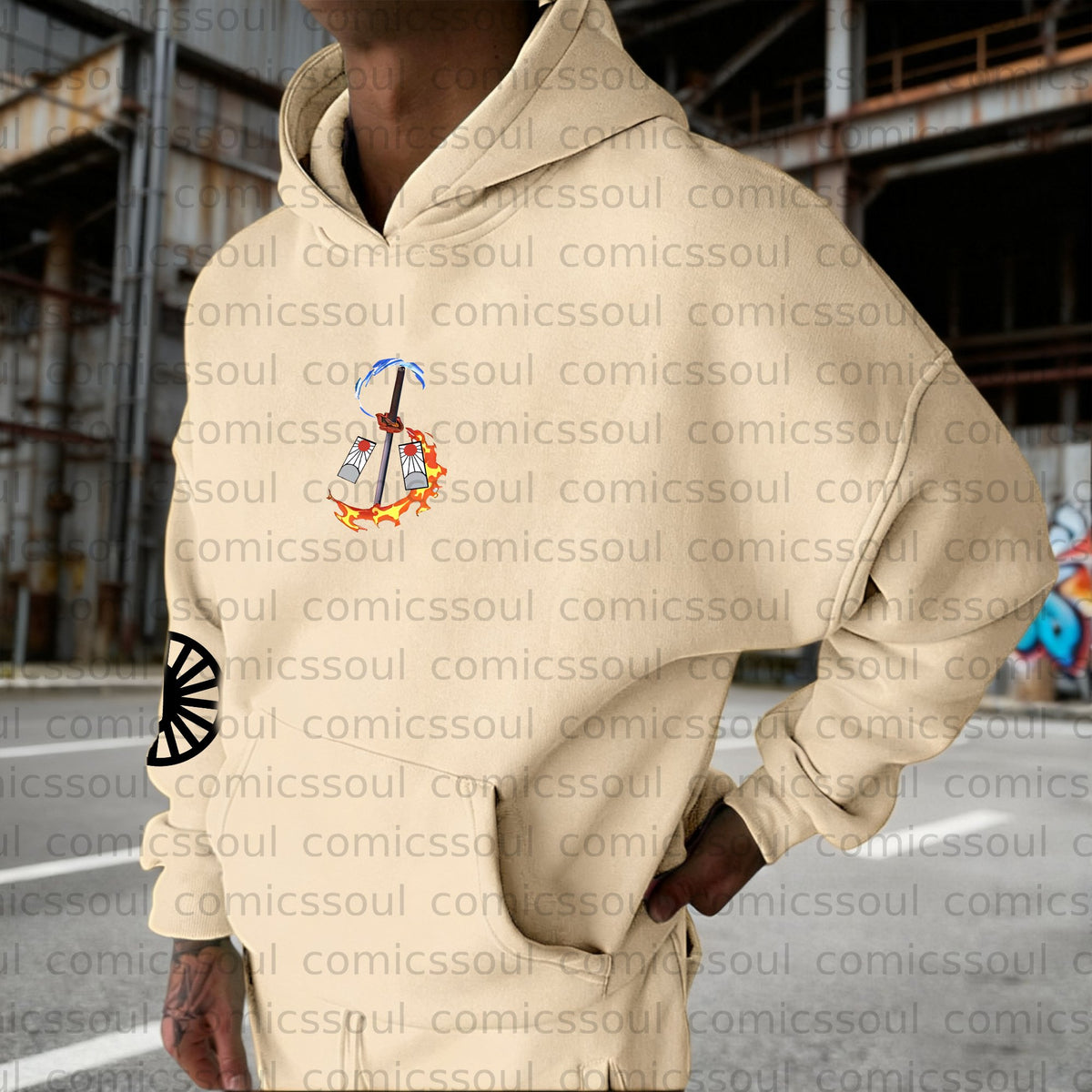 Unisex Anime Graphic Streetwear Vintage Plush Hoodie