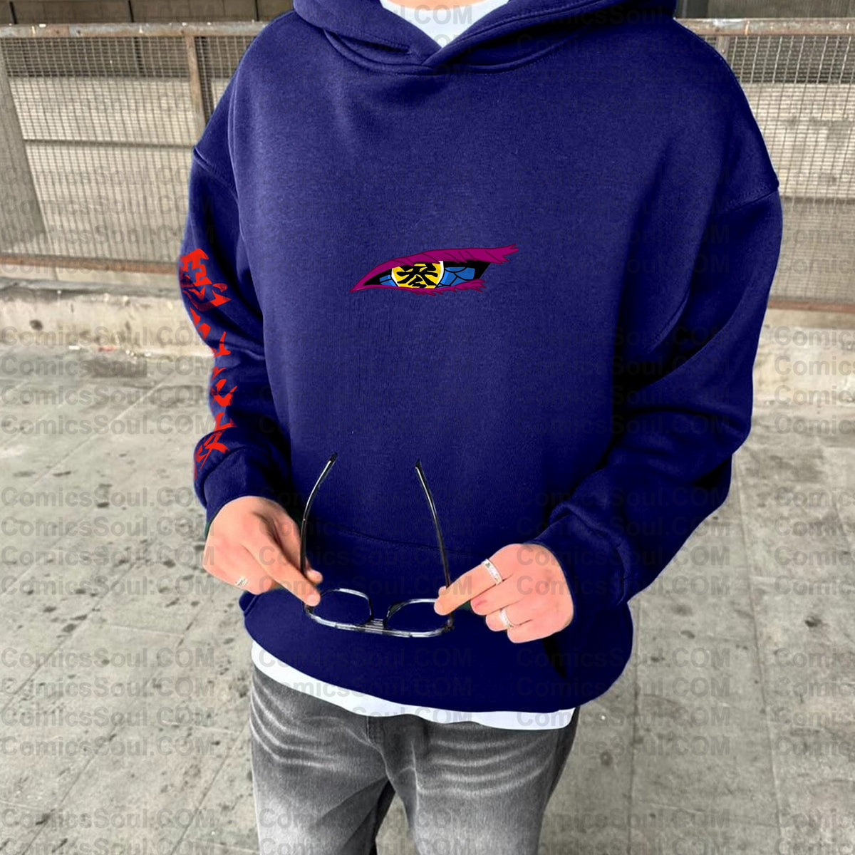 Plus Velvet Unisex Anime Graphic Streetwear Vintage Hoodie