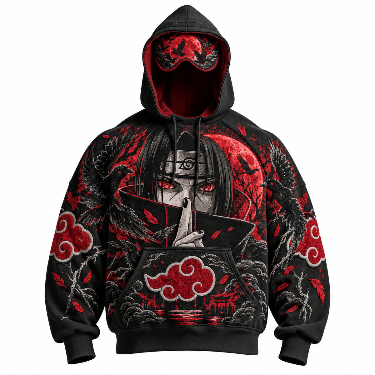 Halloween Anime-Print Hoodie