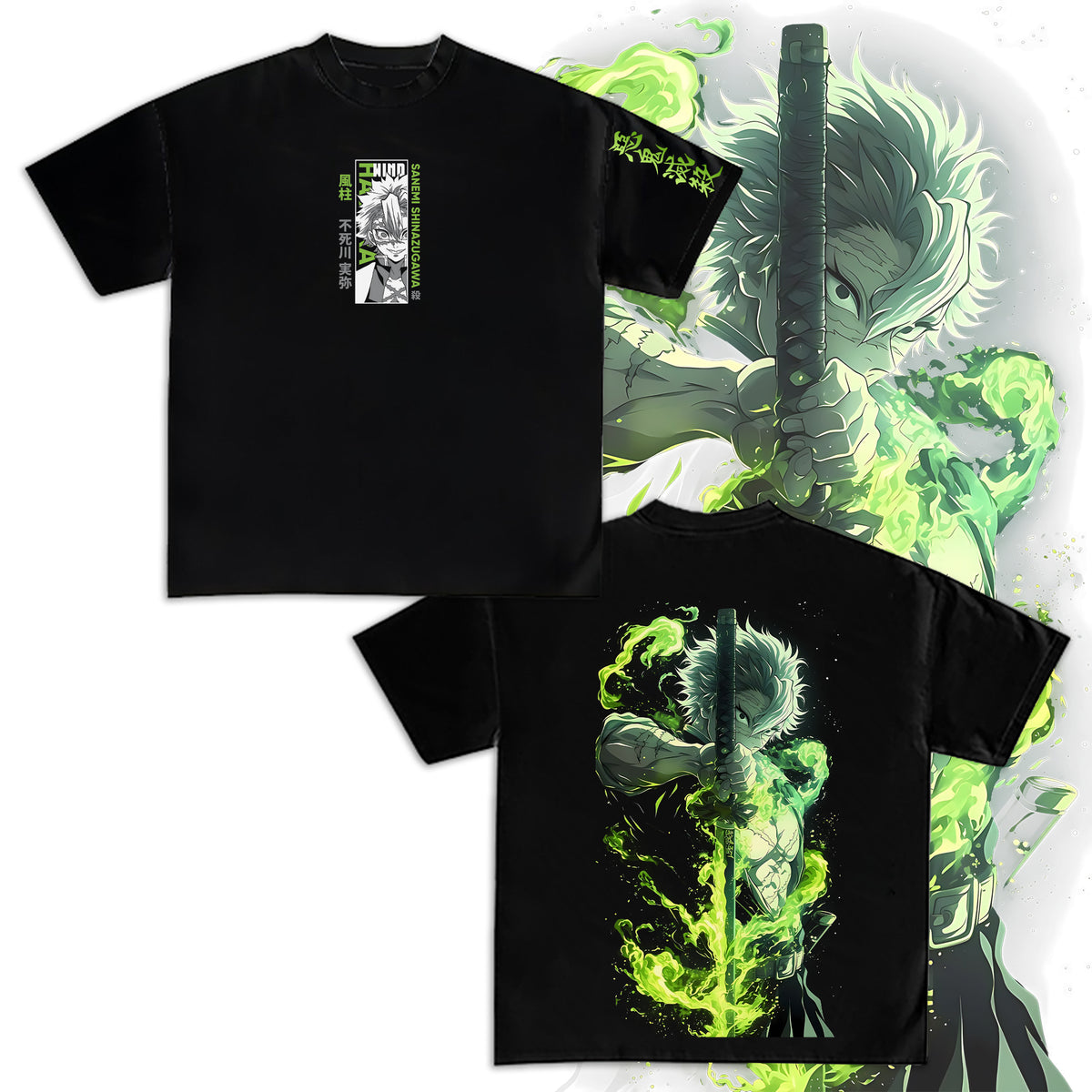 Unisex Anime Inspired Vintage Washed T-Shirt | KNY