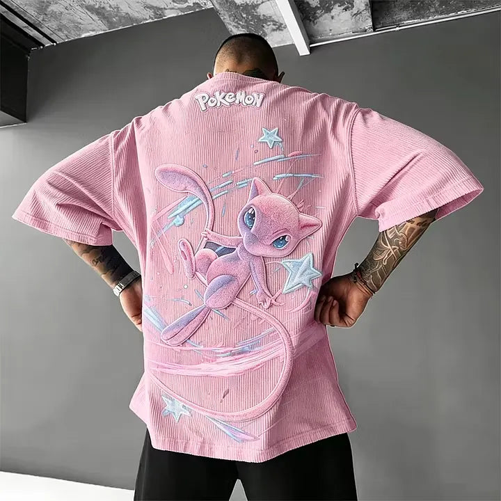 Unisex Anime Inspired Vintage Corduroy T-Shirt