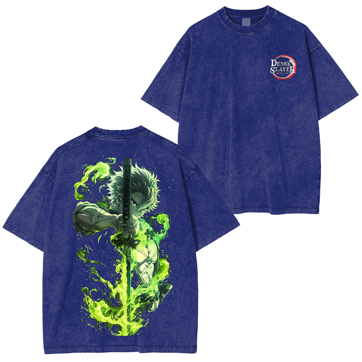 Wind Hashira,Demons Slayer Anime Unisex Washed T-Shirt| KNY