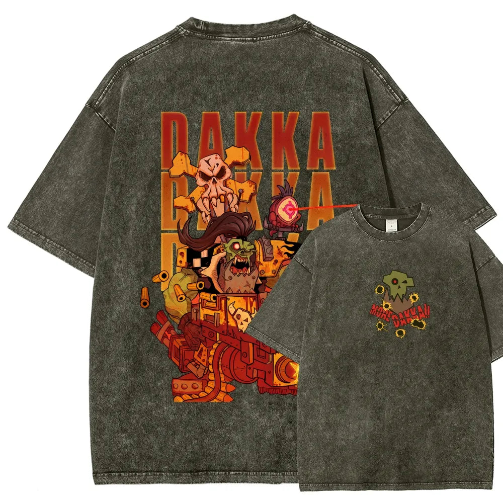 Vintage Casual Washed T-Shirt 丨WH40K
