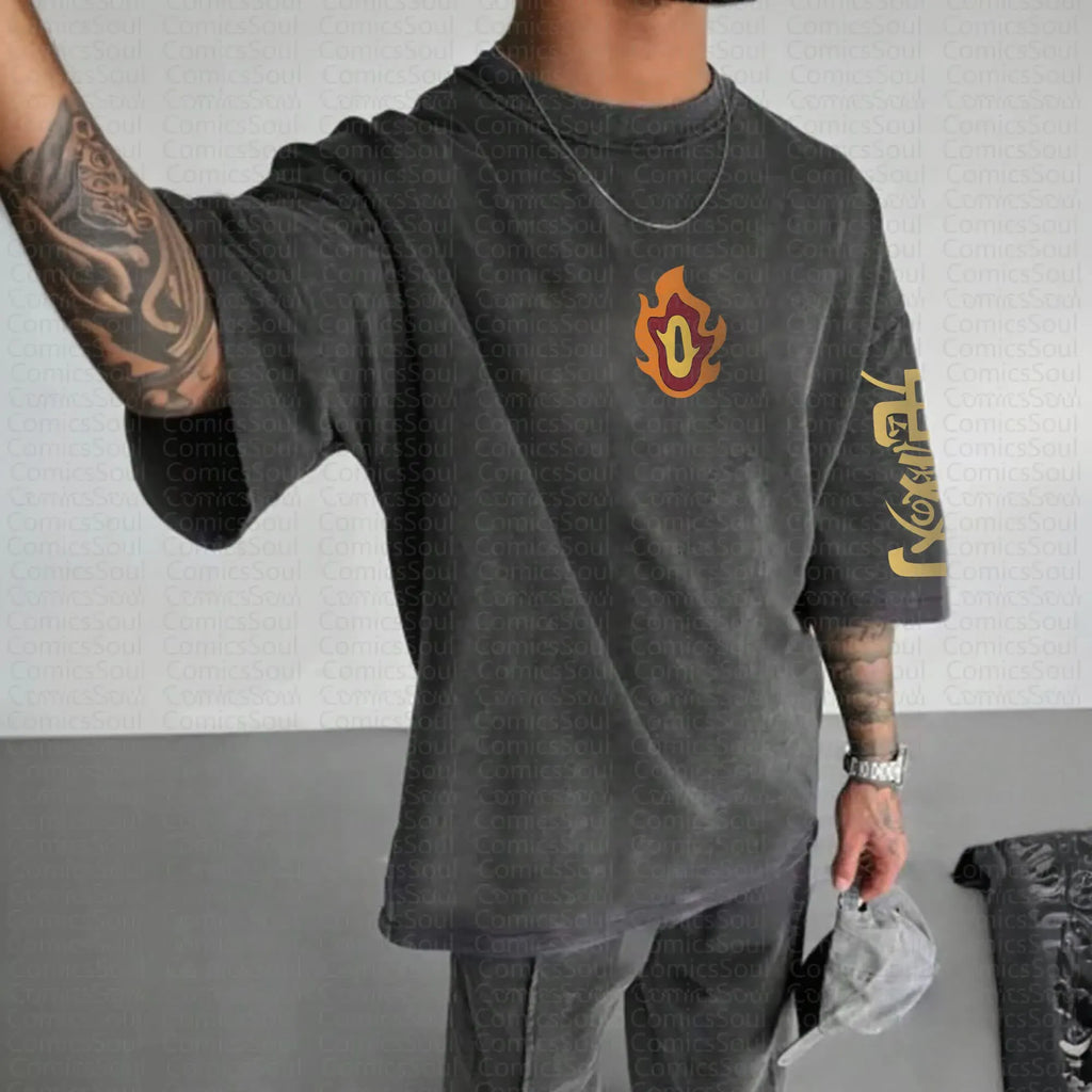 Unisex Anime Inspired Vintage Washed T-Shirt丨Comicssoul