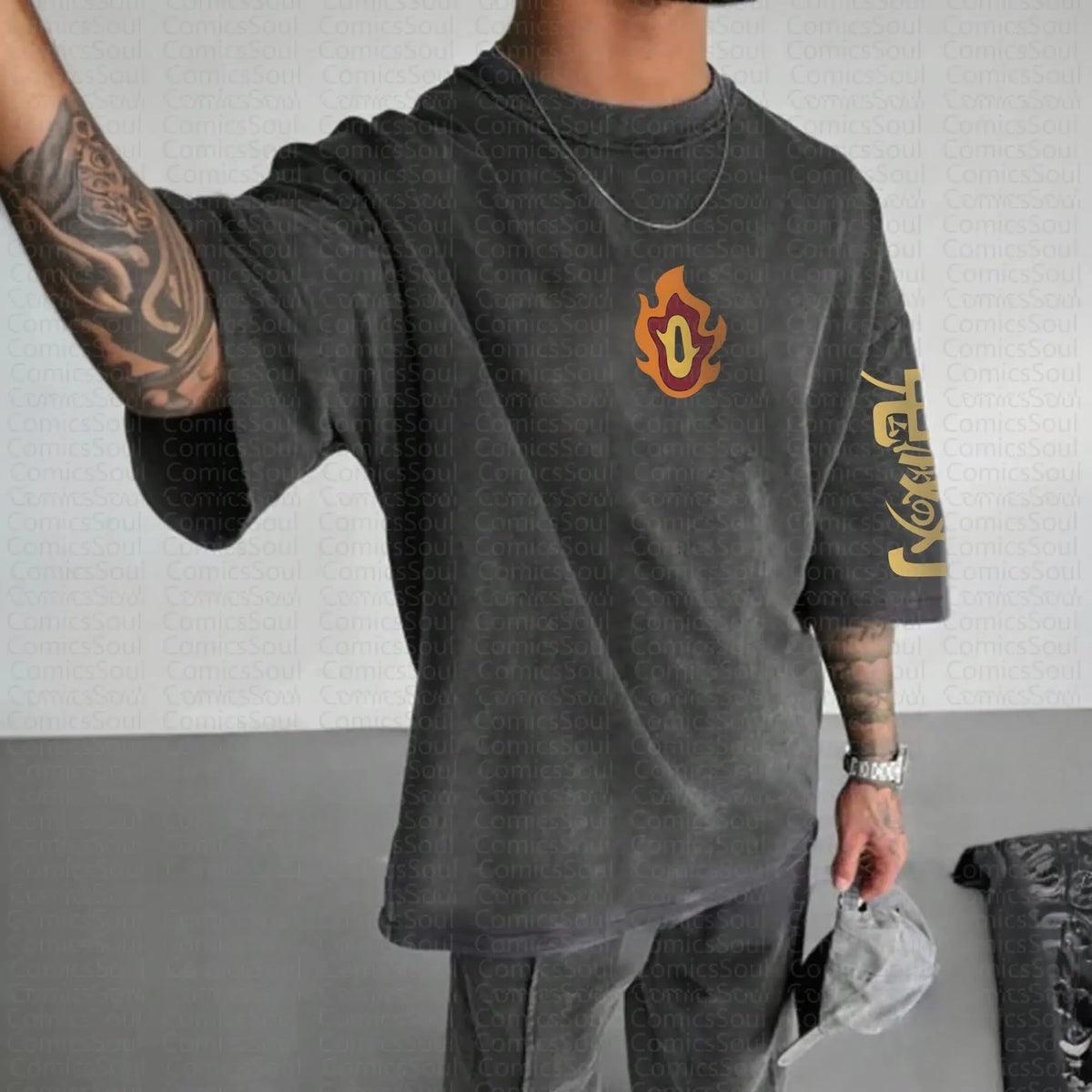 Unisex Anime Inspired Vintage Washed T-Shirt丨Comicssoul