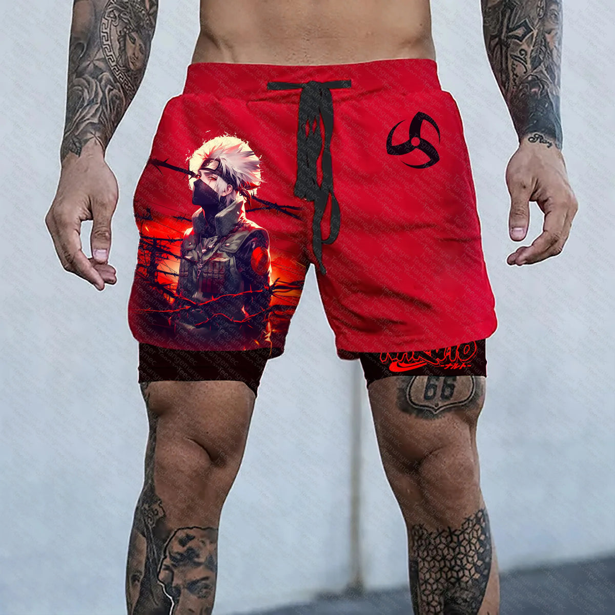 Unisex Naruto Anime Graphic Streetwear Shorts