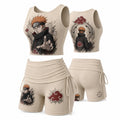 Women's Anime-Print Tank Top And Shorts Sports Set