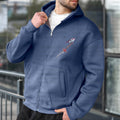 Unisex Graphic Streetwear Vintage Zipper Cardigan Plush Hoodie