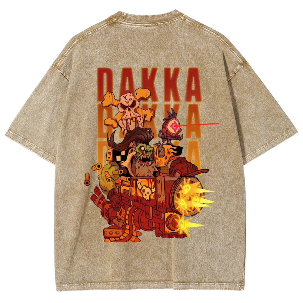 Vintage Casual Washed T-Shirt 丨WH40K