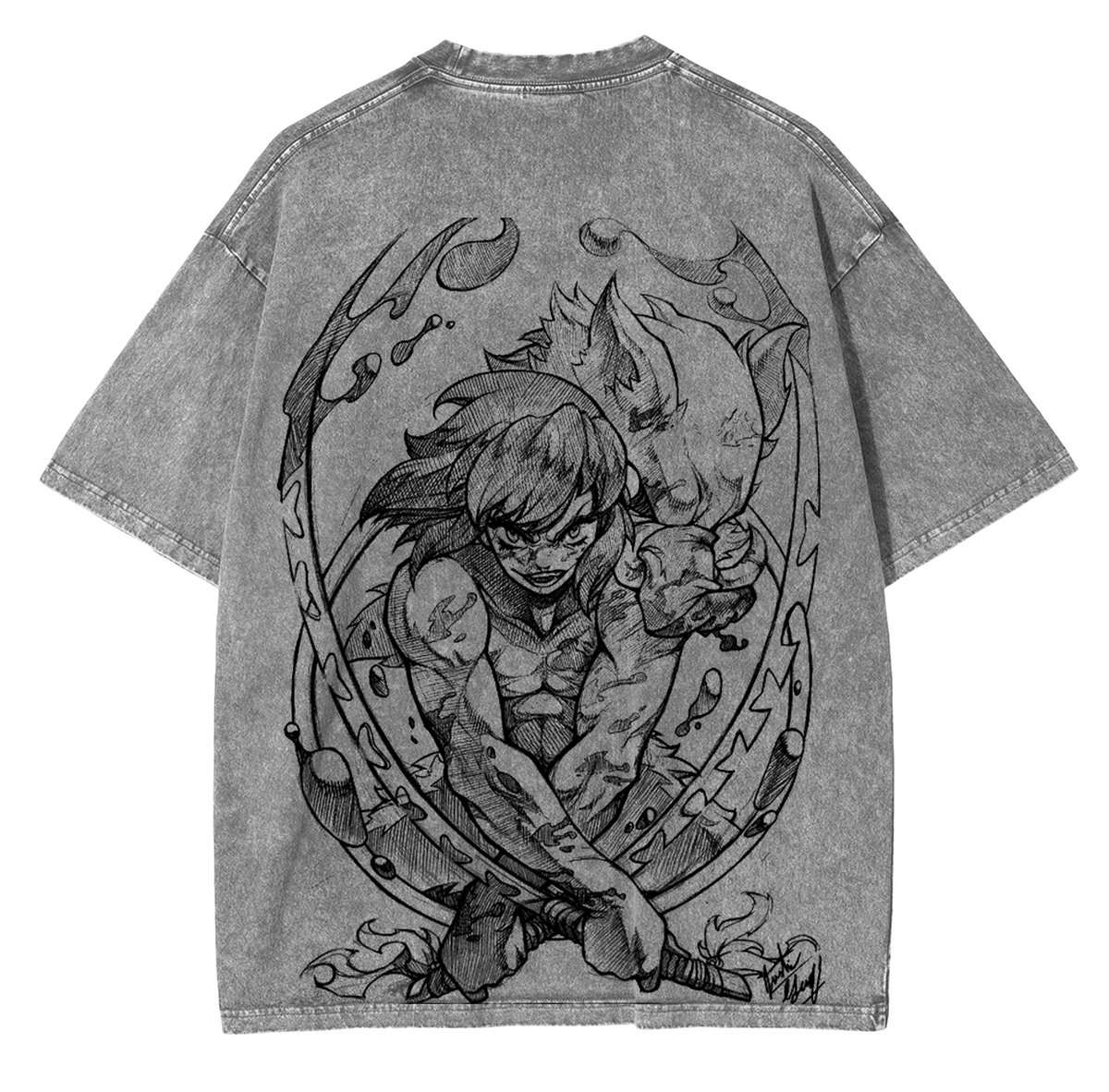 Hashibira Inosuke,Anime Unisex Washed T-Shirt| KNY