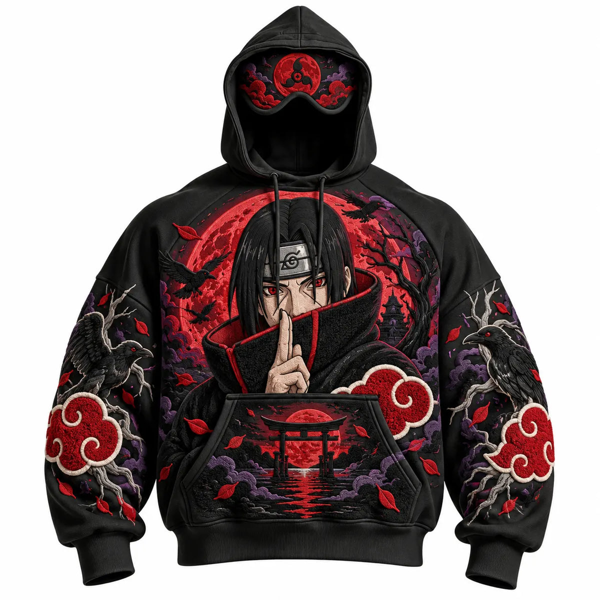 Halloween Anime-Print Hoodie