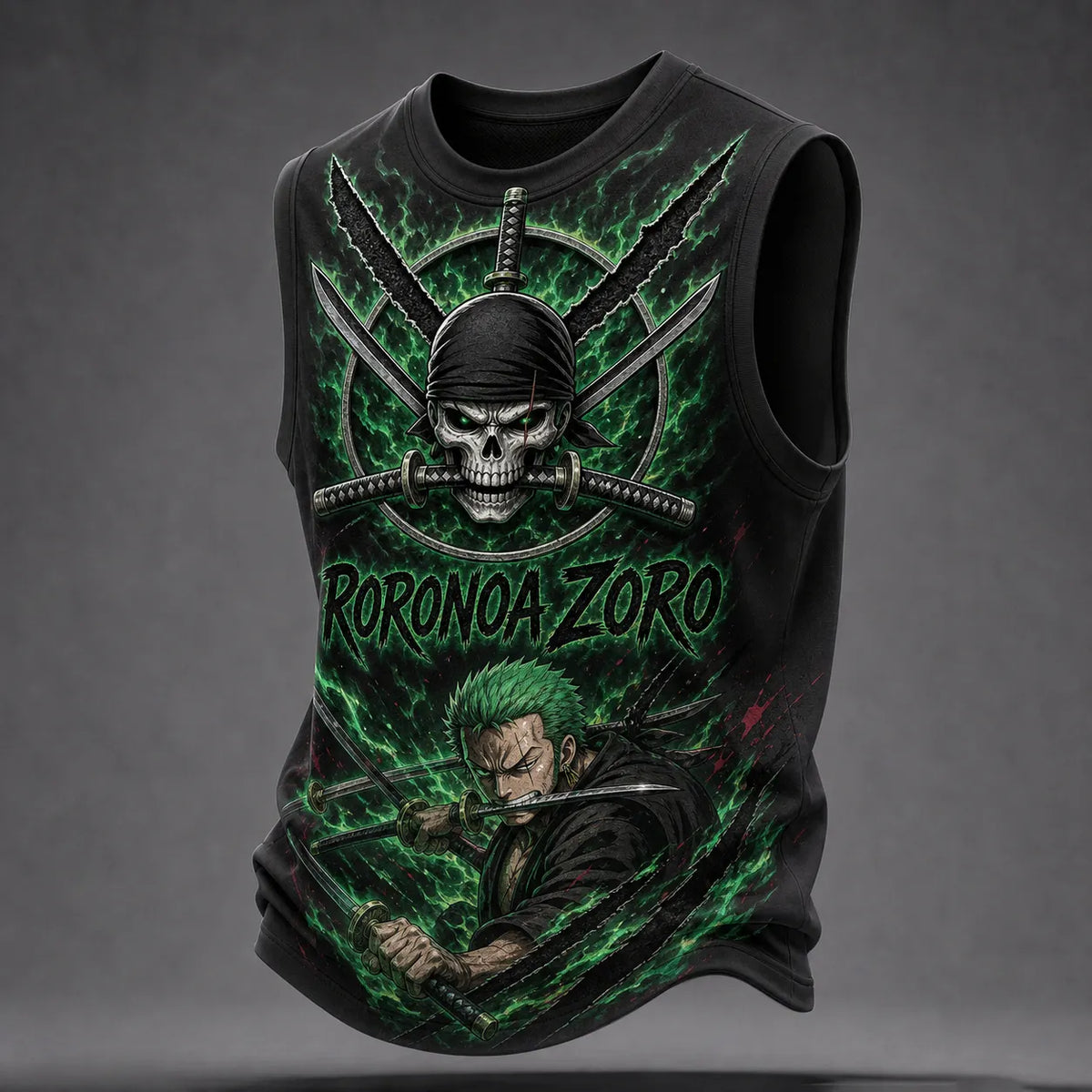 Pirate Crew Graphic Crew-Neck Tank Top