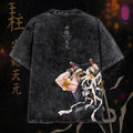 High-quality unisex anime graphic washed printed T-shirt| KNY