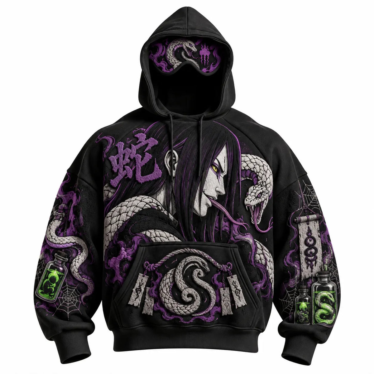 Halloween Anime-Print Hoodie