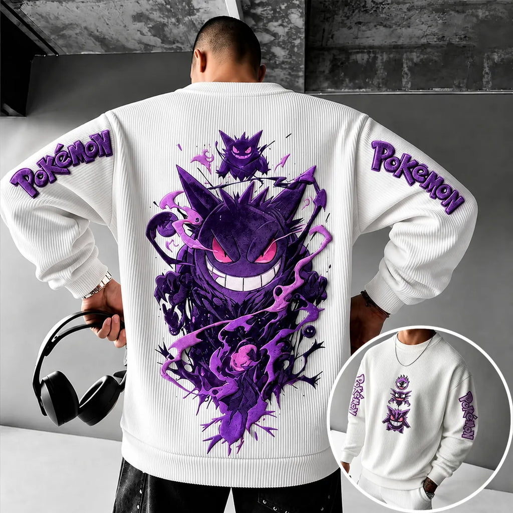 Unisex Anime-print Crewneck Sweatshirt