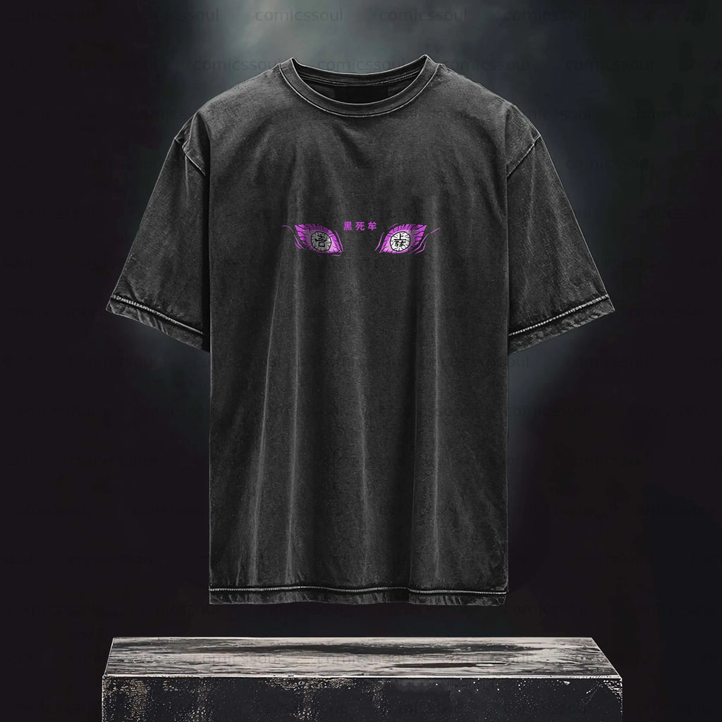 Unisex Anime Inspired Vintage Washed T-shirt