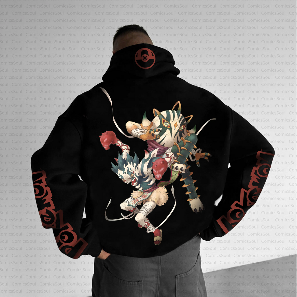 Unisex Anime Inspired Vintage Plush Hoodie