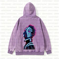 Unisex Anime Graphic Streetwear Vintage Plush Washed Hoodie