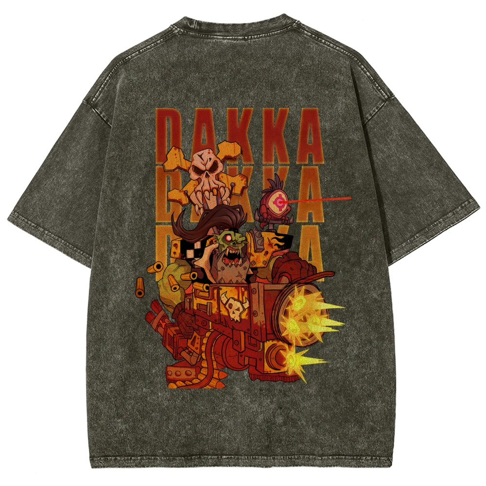 Vintage Casual Washed T-Shirt 丨WH40K
