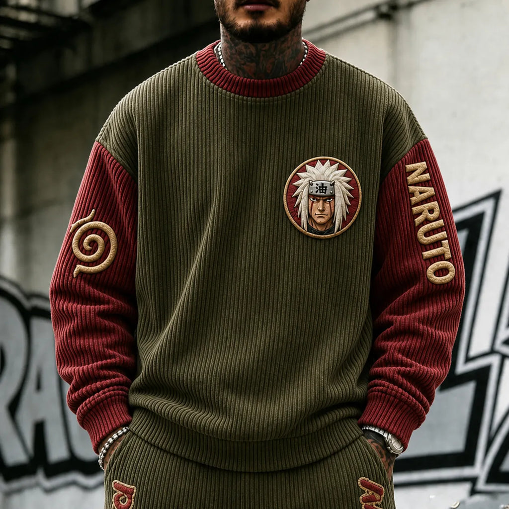 Unisex Anime-print Crewneck Sweatshirt