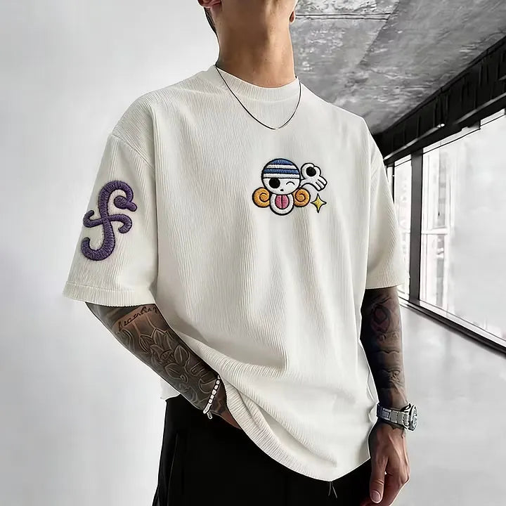 Unisex Anime Inspired Vintage Corduroy T-Shirt